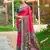 Pink pochampalli silk blend saree | elegant traditional wedding & festive wear saree