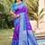 Violet pochampalli silk blend saree | elegant traditional wedding & festive wear saree