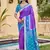 Violet pochampalli silk blend saree | elegant traditional wedding & festive wear saree