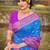 Blue pochampalli silk blend saree | elegant traditional wedding & festive wear saree