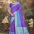 Violet pochampalli silk blend saree | elegant traditional wedding & festive wear saree
