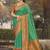 Green pochampalli silk blend saree | elegant traditional wedding & festive wear saree