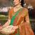 Green pochampalli silk blend saree | elegant traditional wedding & festive wear saree