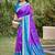 Violet pochampalli silk blend saree | elegant traditional wedding & festive wear saree