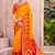 Mustard pochampalli silk blend saree | elegant traditional wedding & festive wear saree