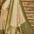 Ivory and green banarasi silk blend saree with golden zari – regal elegance for timeless celebrations