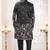 Mens's black silk thread and sequence embroidery all over  indo-western