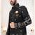 Mens's black silk thread and sequence embroidery all over  indo-western