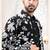 Mens's black georgette thread embroidery all over  indo-western
