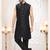 Mens's black georgette thread embroidery all over  indo-western
