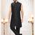 Mens's black malai silk thread and sequence embroidery all over  indo-western