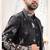 Mens's black silk thread and sequence embroidery all over  indo-western