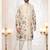 Mens's cream malai silk thread and sequence embroidery all over  indo-western