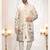 Mens's cream silk thread and sequence embroidery all over  indo-western