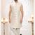 Mens's cream malai silk thread and sequence embroidery all over  indo-western