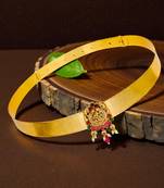 Gold plated temple design waist belt