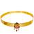 Gold plated temple design waist belt