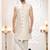 Mens's cream malai silk thread and sequence embroidery all over  indo-western