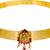 Gold plated temple design waist belt