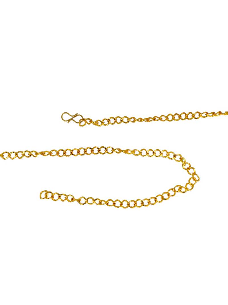 Gold plated multicolor floral design kamarbandh