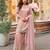 Baby pink shimmer silk full stitched sharara suits