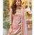 Baby pink shimmer silk full stitched sharara suits