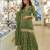 Leaf green shimmer silk full stitched sharara suits