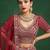 red dori embroidered satin bridal lehenga set choli with dupatta