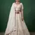 off white dori embroidered satin lehenga set choli with dupatta