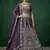 purple dori embroidered satin lehenga set choli with dupatta