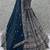 blue sequins embroidered satin bridal lehenga set choli with dupatta