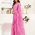 Pink linen floral printed ready to wear saree