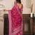 Pink linen floral printed ready to wear saree