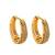 Gold plated american diamond huggie hoop earrings