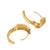 Gold plated anti tarnish american diamond hoop earrings