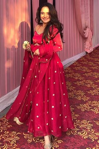 Red silk embroidered Suit Set