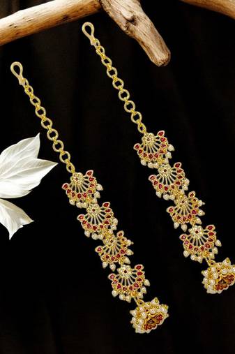 Gold plated multi layer earrings