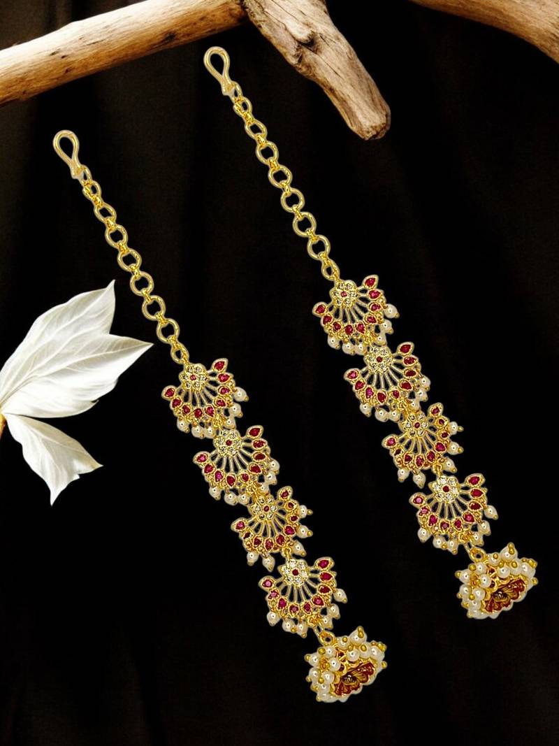 Gold plated multi layer earrings