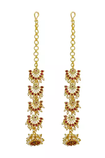 Gold plated multi layer earrings