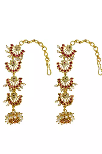Gold plated multi layer earrings
