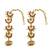 Gold plated multi layer earrings