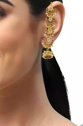Gold plated multi layer earrings