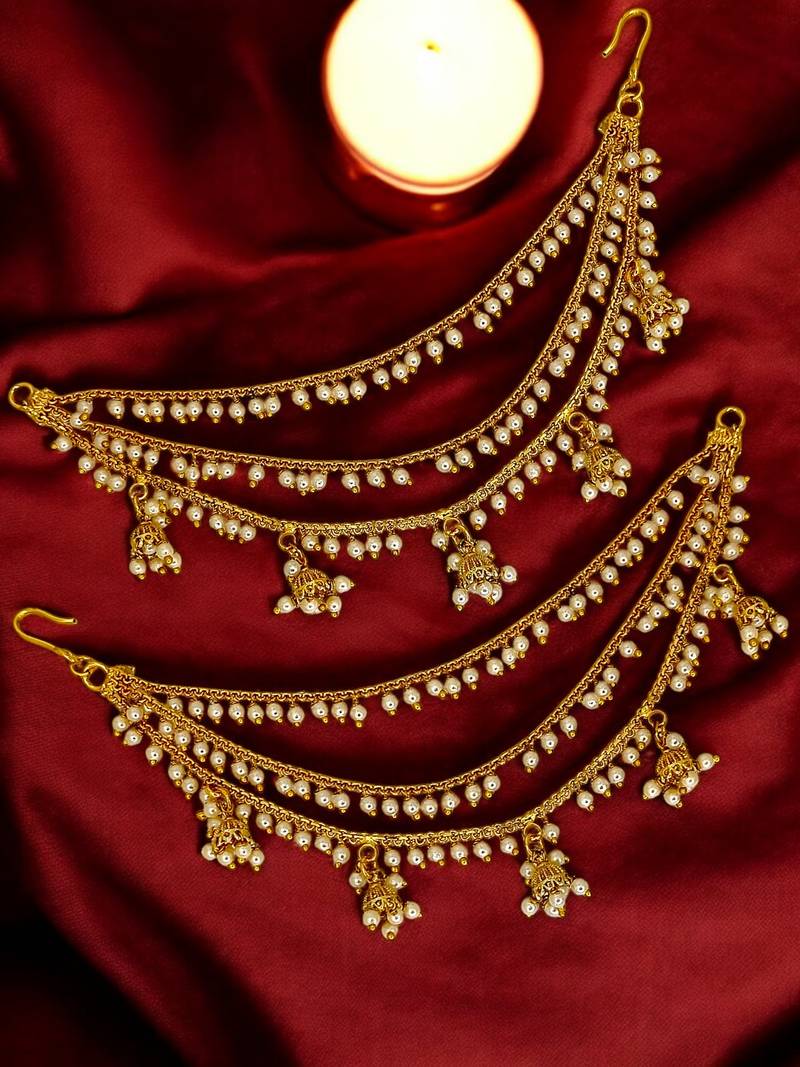 Gold plated layered ear chain