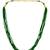 Gold plated green beads multi layer necklace and chain