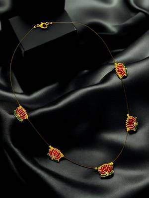 Gold plated latus design necklace and chain 1