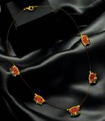 Gold plated latus design necklace and chain