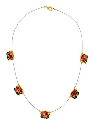 Gold plated latus design necklace and chain 2