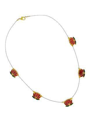 Gold plated latus design necklace and chain 3