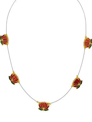 Gold plated latus design necklace and chain 4