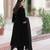 Black Velvet 3 Pc Anarkali with Beautiful Gotta Lace Work 